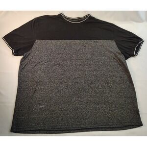 Paperdenim&cloth Mens 4X Colorblock T-Shirt Black Heather Charcoal Short Sleeve